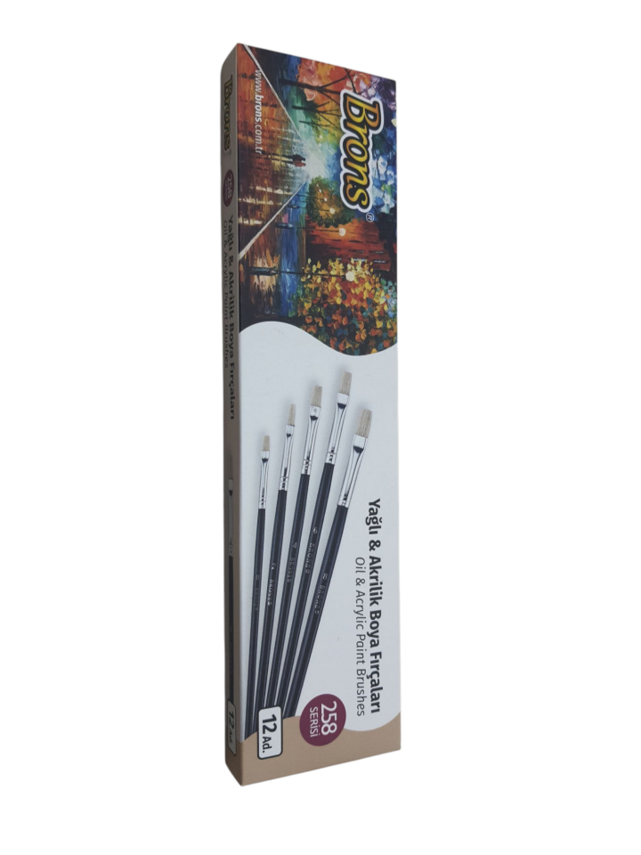 BRONS BR-511 YAĞLI-AKRİLİK BOYA FIRÇASI NO:2 12 Lİ