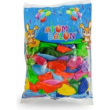ATOM BALON İÇ DEKORASYON KARIŞIK BALON 100 LÜ