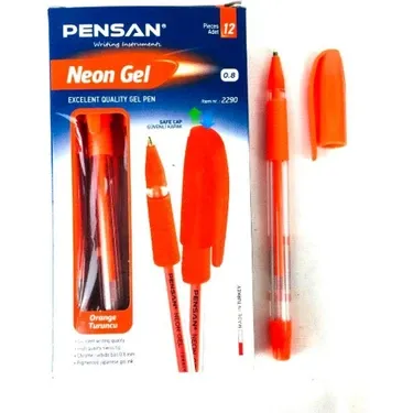 PENSAN NEON GEL TURUNCU JEL KALEM 12 Lİ