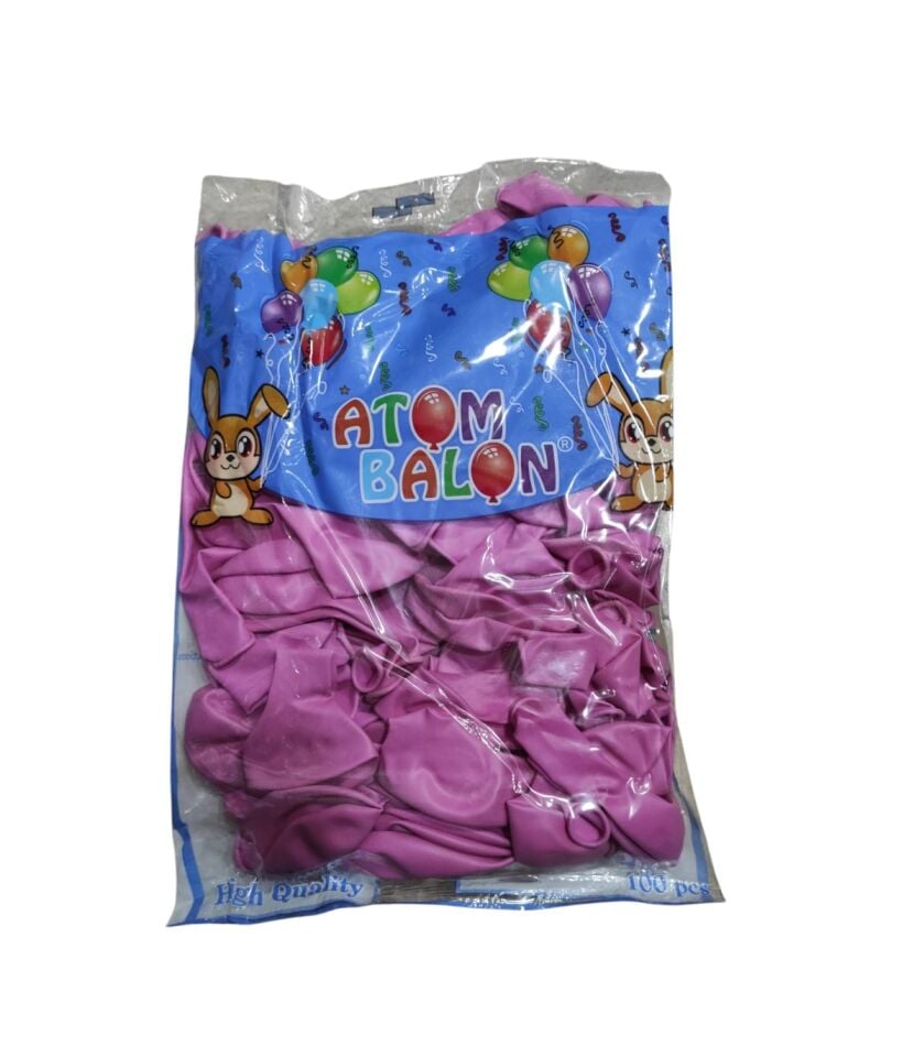 ATOM BALON İÇ MEKAN PEMBE 100 LÜ