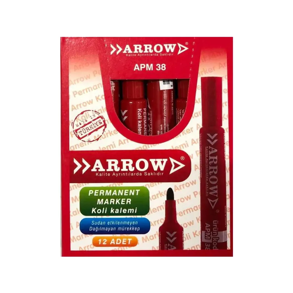 ARROW KOLİ KALEMİ KIRMIZI 12 Lİ