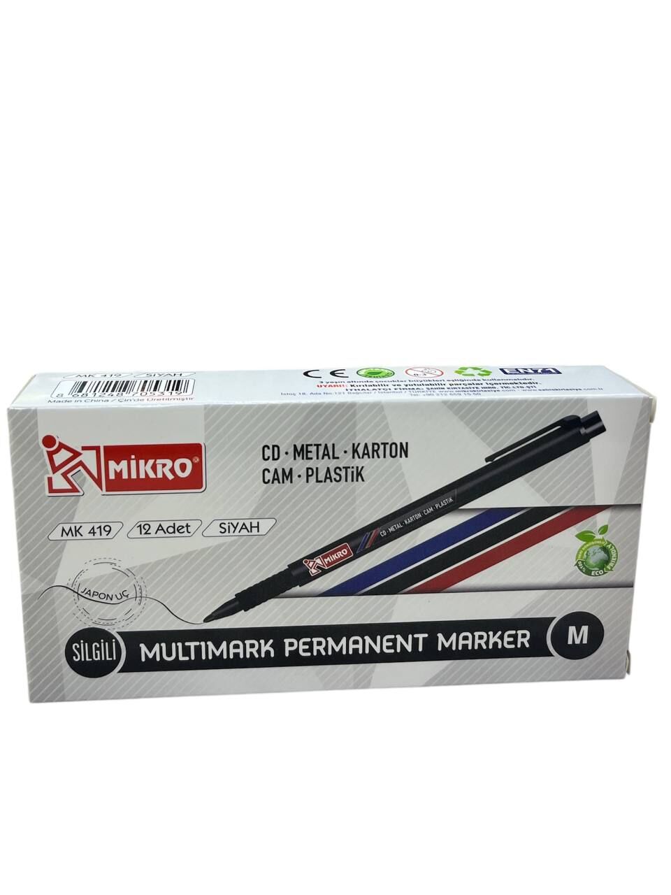 MİKRO MK-419 M CD KALEMİ SİYAH 12'Lİ
