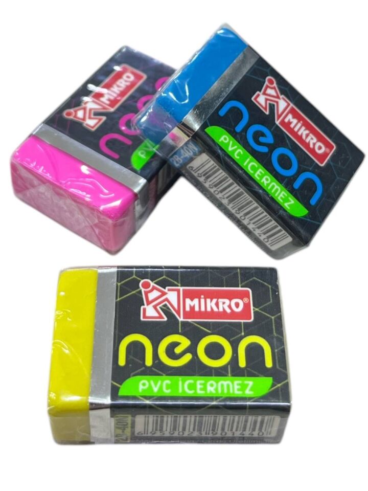 MİKRO 2B-40N NEON RENKLİ SİLGİ 40 LI
