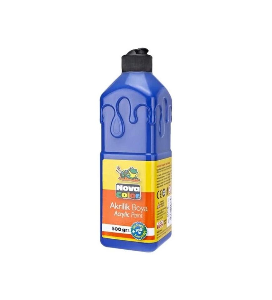 NOVA COLOR AKRİLİK BOYA MAVİ NC-383 500 GR