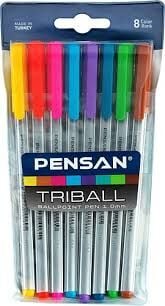 PENSAN 1003 TRİBALL TÜKENMEZ KALEM RENKLİ 6 LI