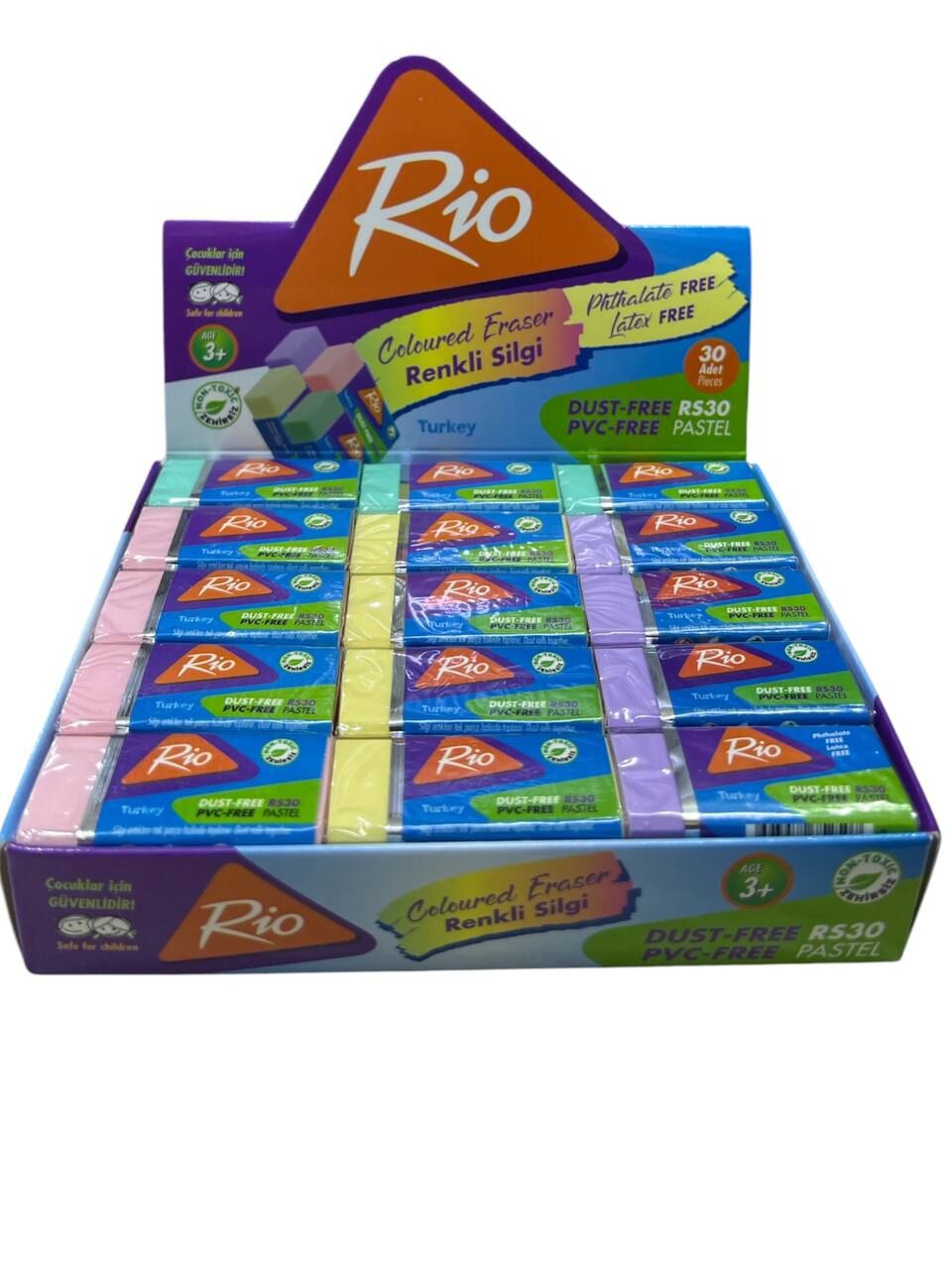 RİO RENKLİ SİLGİ 30  LU