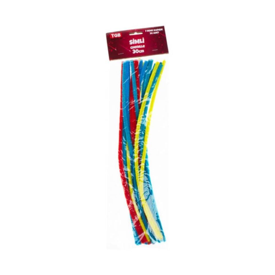 TGB 2820 DÜZ ŞÖNİL 30 CM 7 RENK 12 Lİ