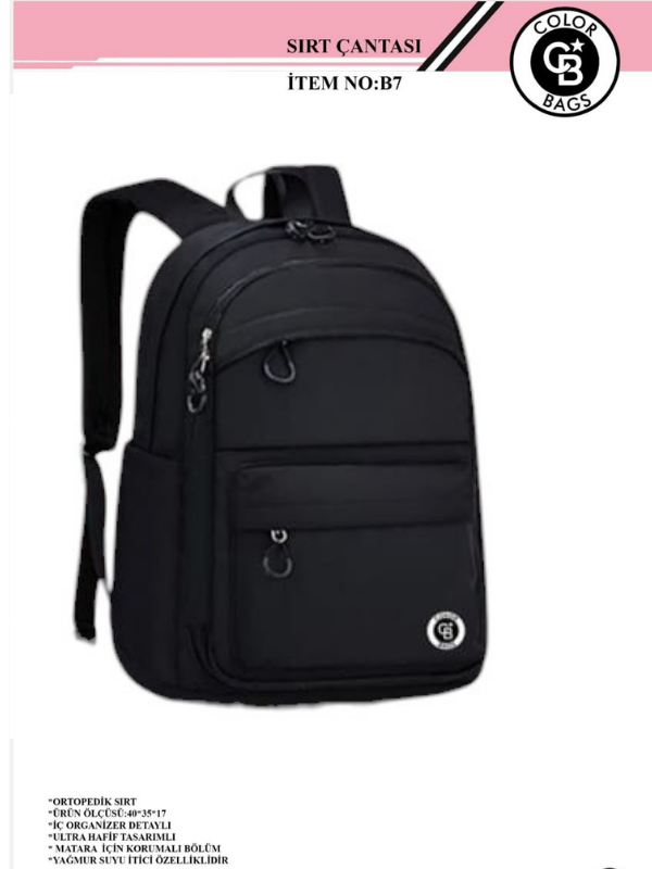 COLOR BAGS İTHAL OKUL ÇANTASI B7