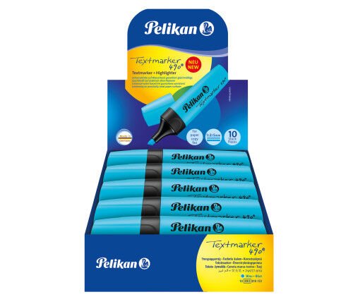PELİKAN 490 FOSFORLU İŞARETLEME KALEMİ 10 LU  MAVİ