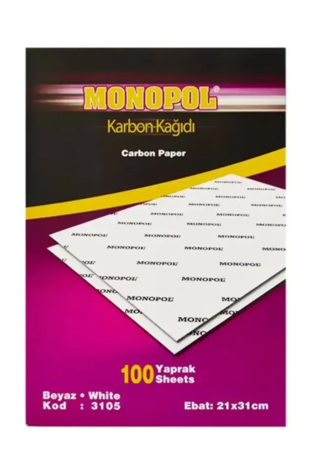 MONOPOL KARBON KAGIDI BEYAZ