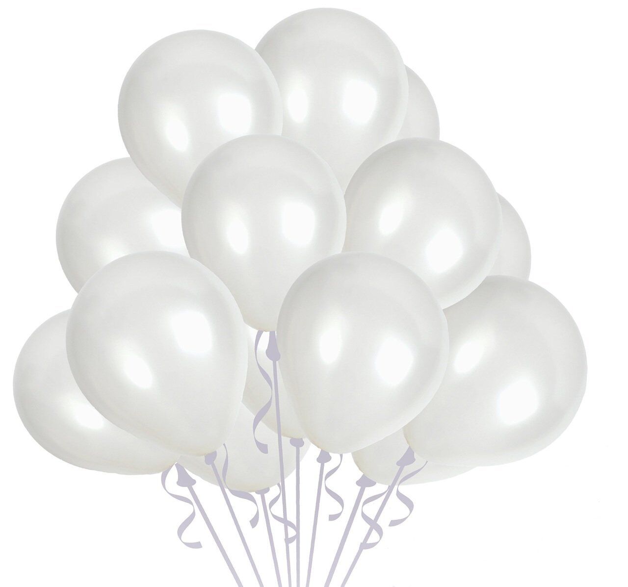 ATOM METALİK BEYAZ BALON 100 LÜ