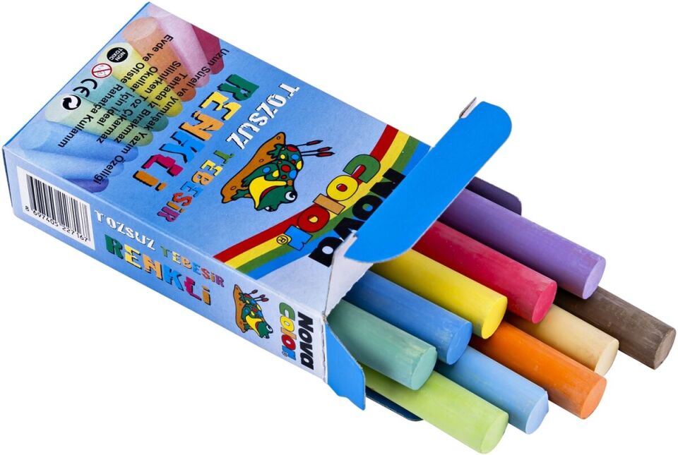 NOVA COLOR RENKLİ TEBEŞİR 10LU 10 PAKET