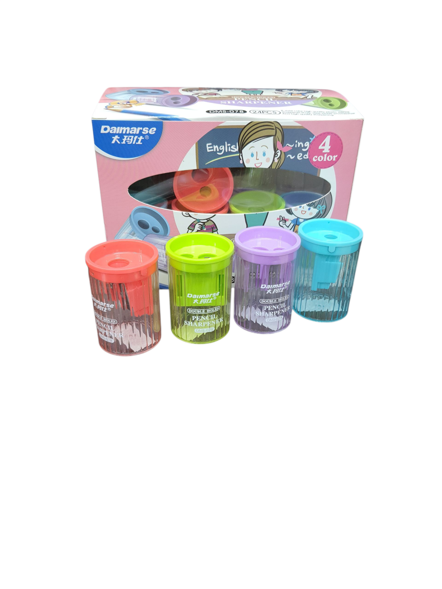 ZIZU KALEMTRAŞ DMS-078 SİLİNDİR HAZNELİ 2 DELİKLİ 24 LÜ