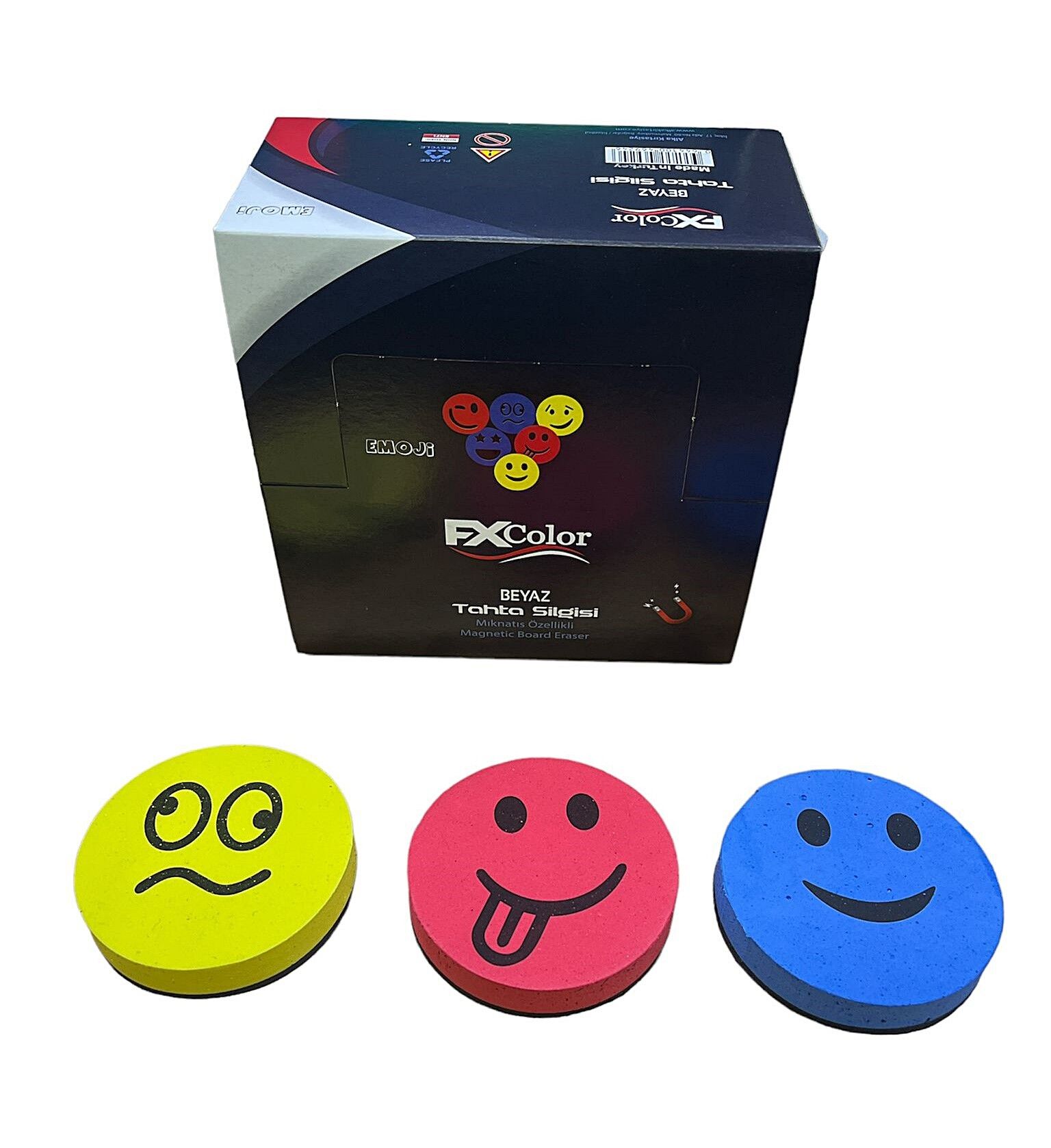 FX COLOR EMOJİLİ YAZI TAHTA SİLGİSİ 18 Lİ