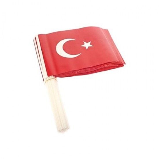 BÜYÜK ÇITALI  SAPLI BAYRAK 40 Lİ