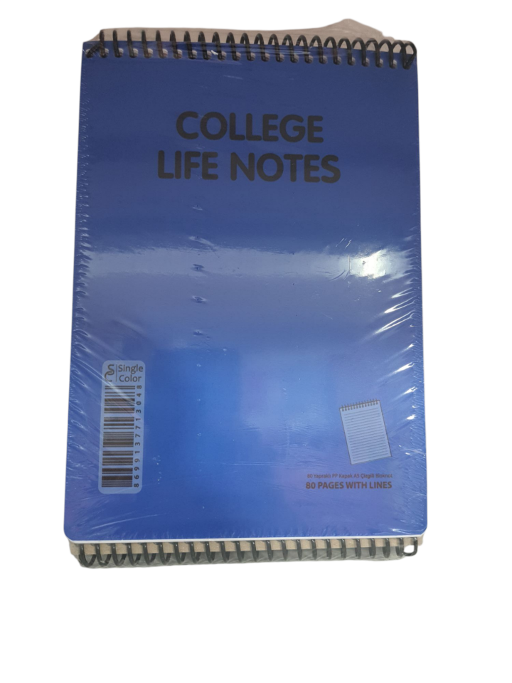 Üstten Açmalı 6'lı PP Kapak Çi̇zgi̇li̇ Defter