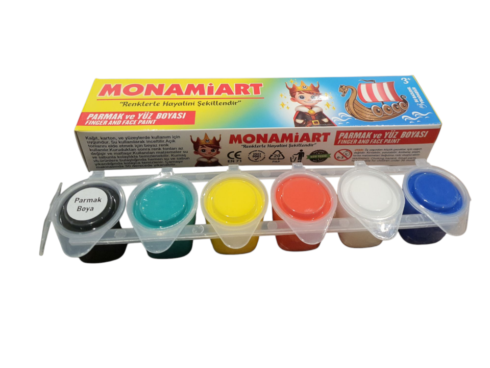 MONAMİART PARMAK VE YÜZ BOYASI 6 LI