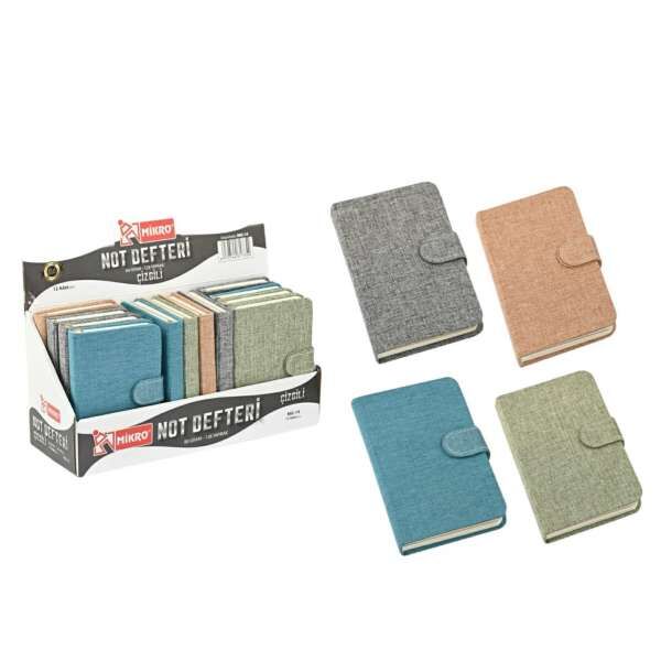 MİKRO MG-04 KUMAŞ CİLT STANDLI ÇİZGİLİ NOT DEFTERİ
