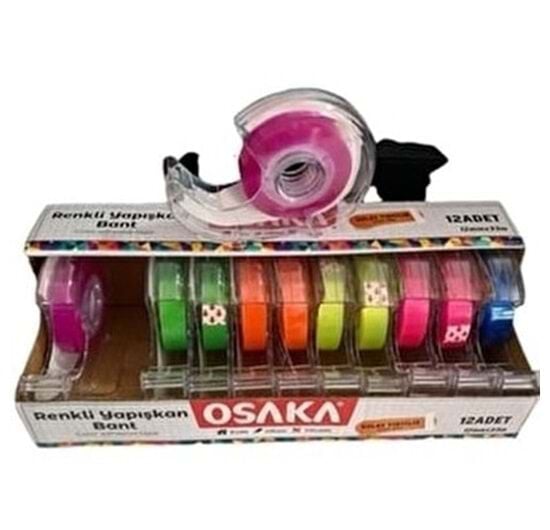 Osaka 12'li̇ Renkli̇ Bant Maki̇nesi̇ 12X33mm