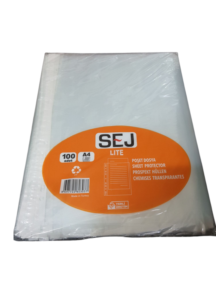 SEJ LİTE POŞET DOSYA 100 LÜ
