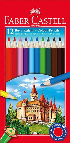 FABER CASTELL 12 Lİ UZUN KURUBOYA TAM BOY *20