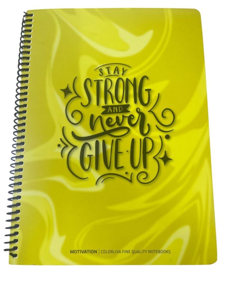 MOTIVATION ÇİZGİLİ 19*26 SPİRALLİ NOTEBOOK 72 YP DEFTER